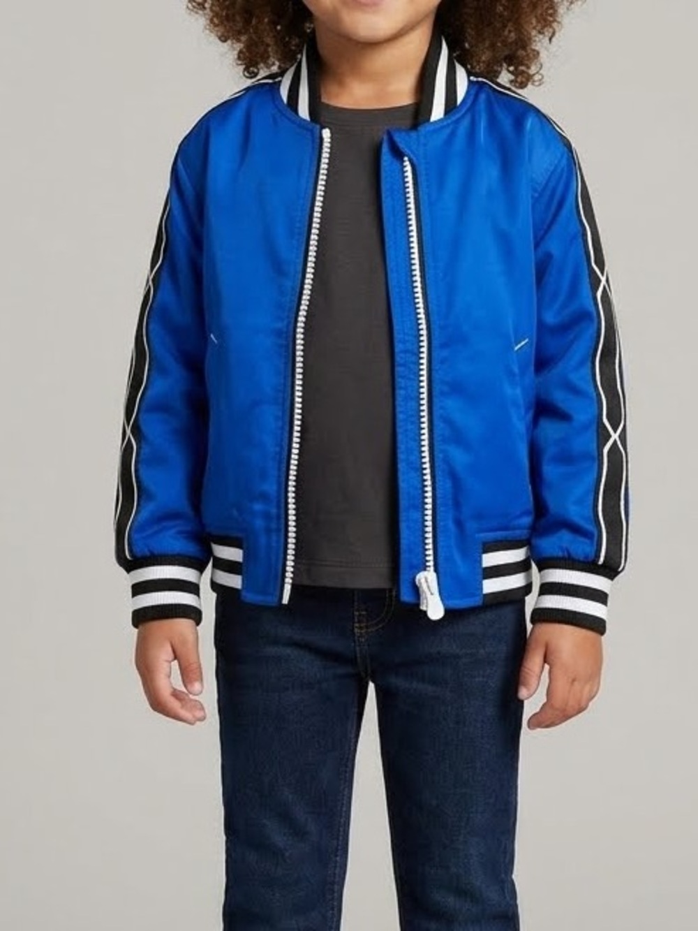 Hunter for Target Boys' Chain Trim Track Varsity Jacket Blue XS(5T)